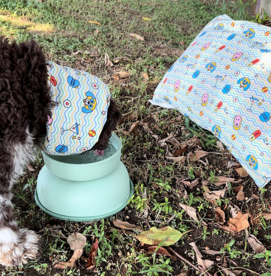 Stylish and functional dog snood from Rory’s Apawthecary, gentle on ears and designed for comfort. Easy-to-wear snood for mess-free mealtimes and cute everyday looks. Perfect for café outings or travel to protect ears and keep face clean during meals. UAE based.
