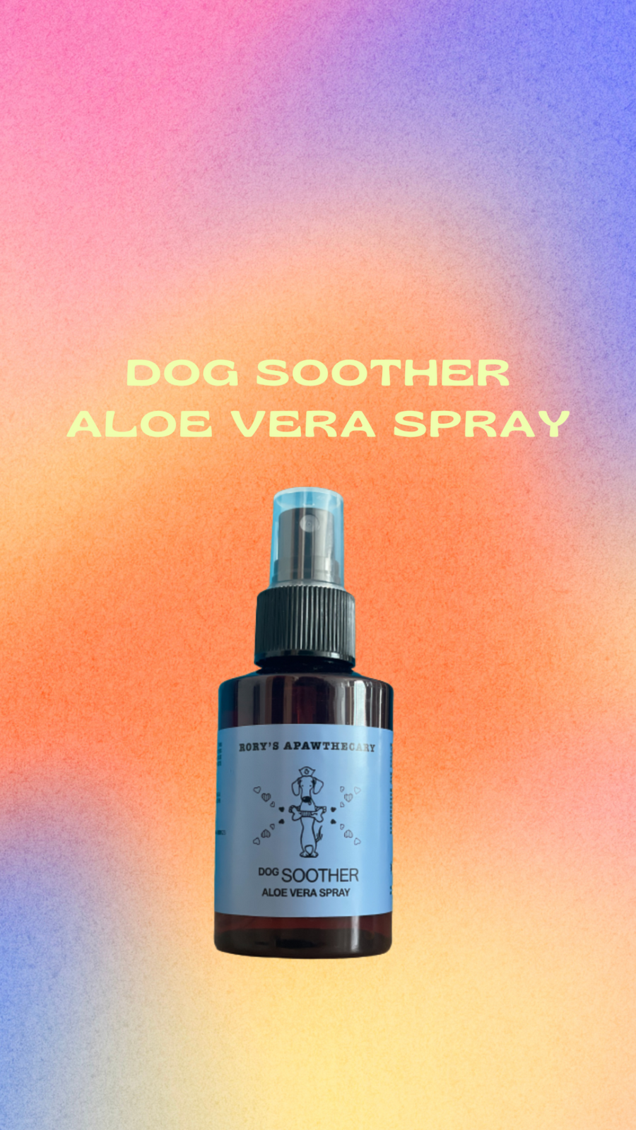 Dog soothing aloe vera spray for sensitive skin for every dog’s first aid kit. Non toxic, plant based, organic, all natural. Based in UAE.