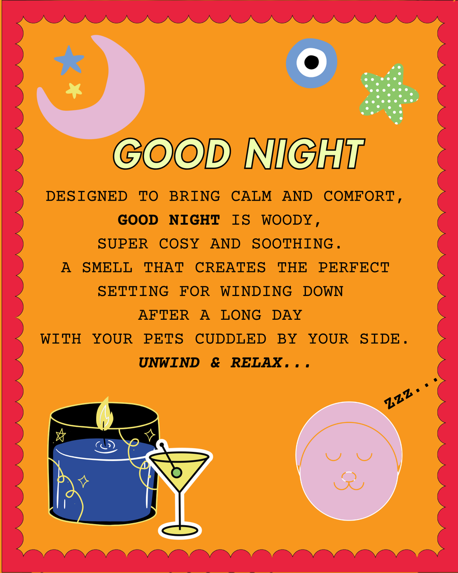 Good morning and good night pet friendly non toxic organic candles. Based in UAE. Certified by Vet. Vet approved. 