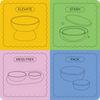 Elevate, stash, pack your 2 in 1 dog bowls made from food grade silicone for mess free dog dining.