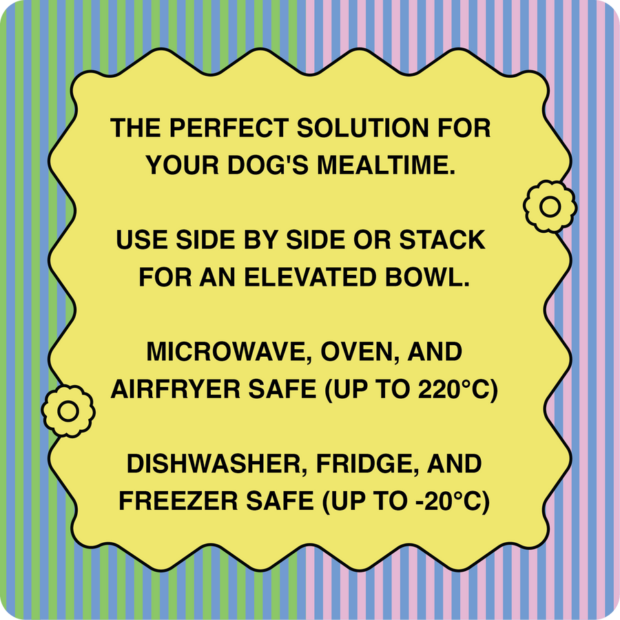 Elevate, stash, pack your 2 in 1 dog bowls made from food grade silicone for mess free dog dining.