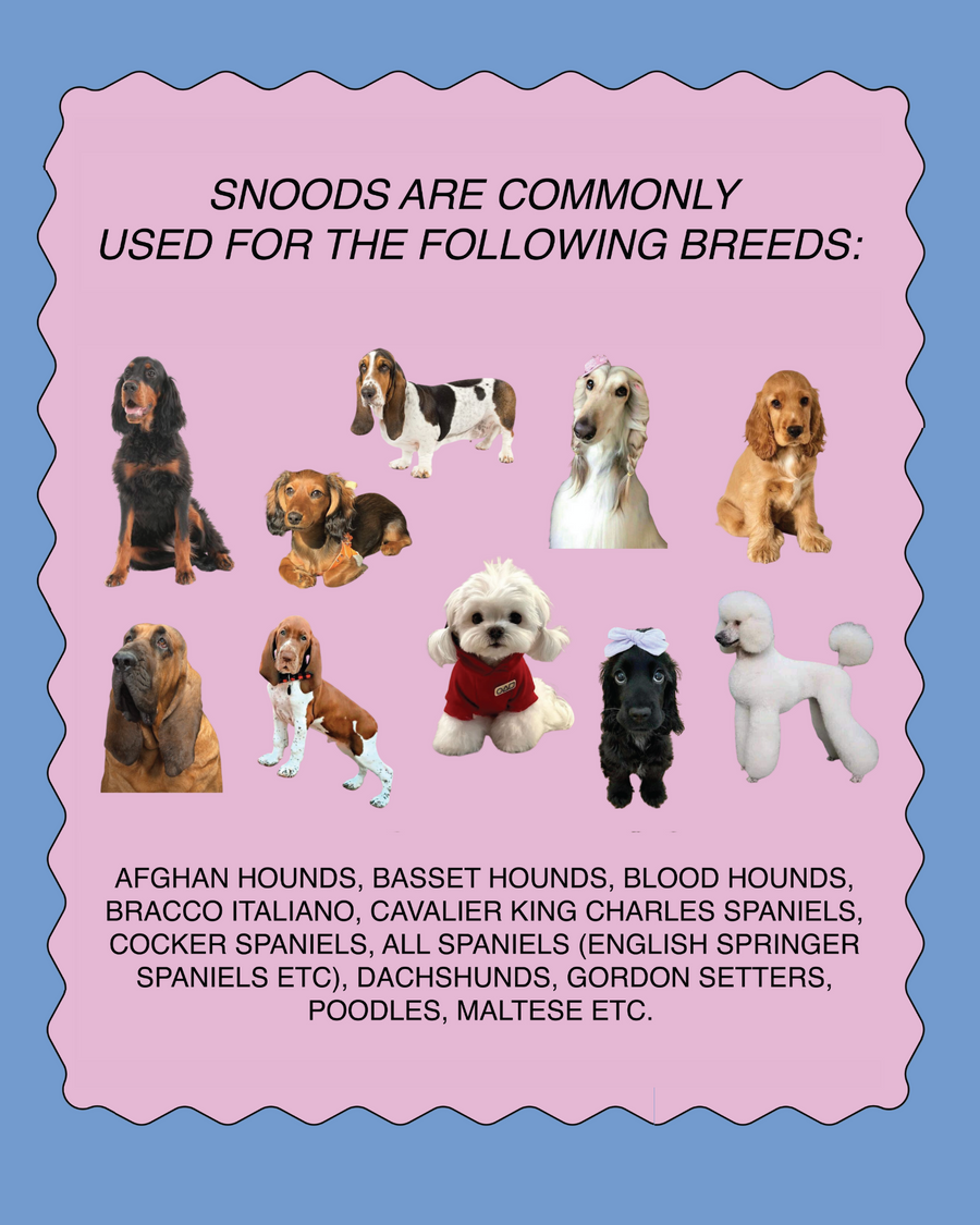 Set of 3 stylish snoods to keep long ears clean during mealtime